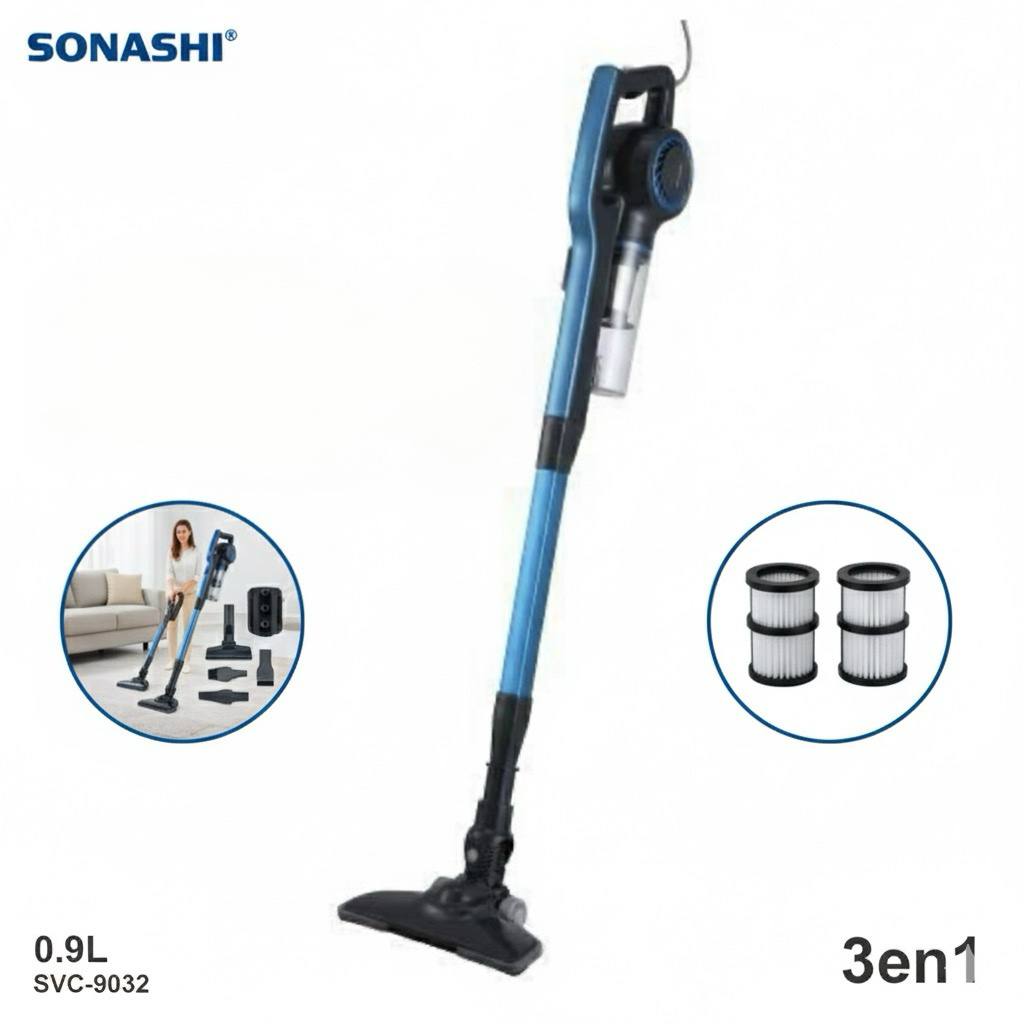 Sonashi Aspirateur Poussière Balai à Main 3en1  0,9 L 600 W SVC-9032