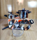 Cocotte Minute NARDI 8L+4L avec sauteuse inox 18.10 ORIGINAL