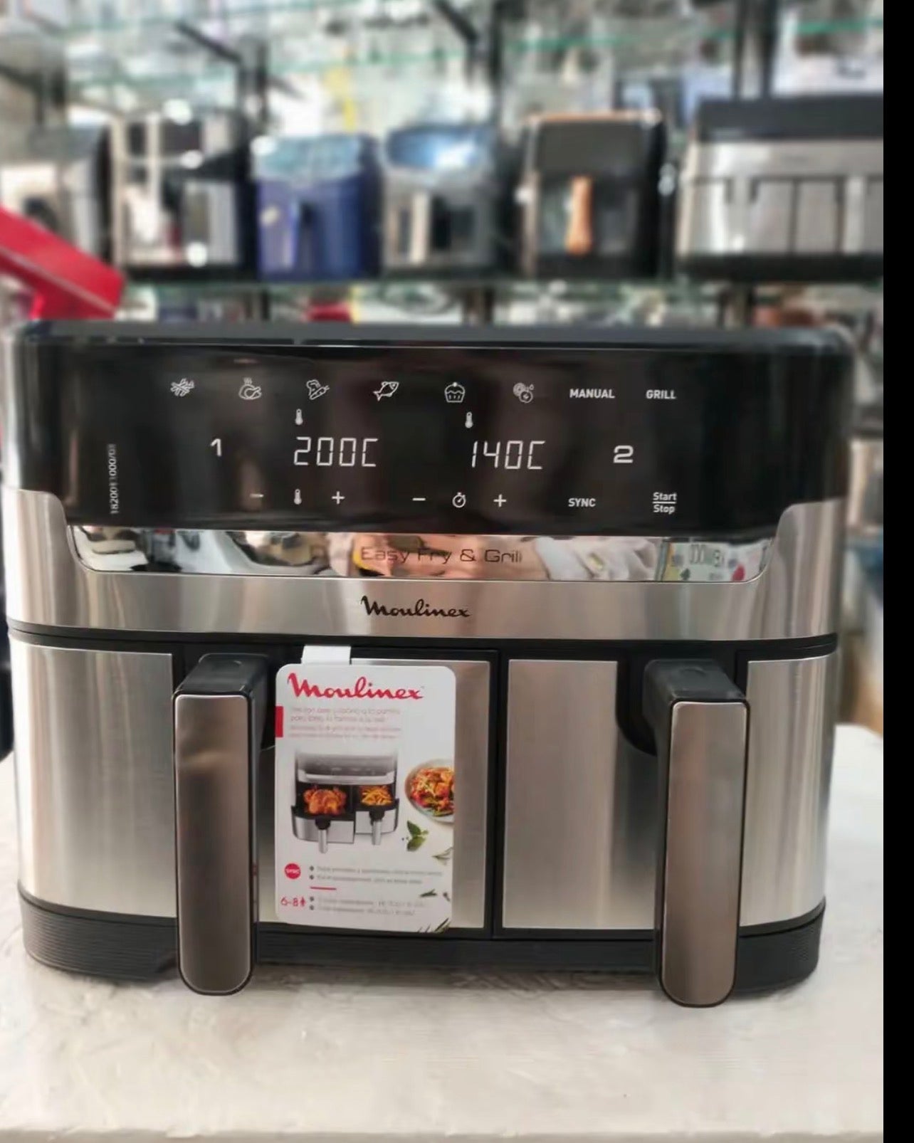 Air freyer Moulinex Full Inox Dual Easy Fry & Grill 8,3L double bag Original.