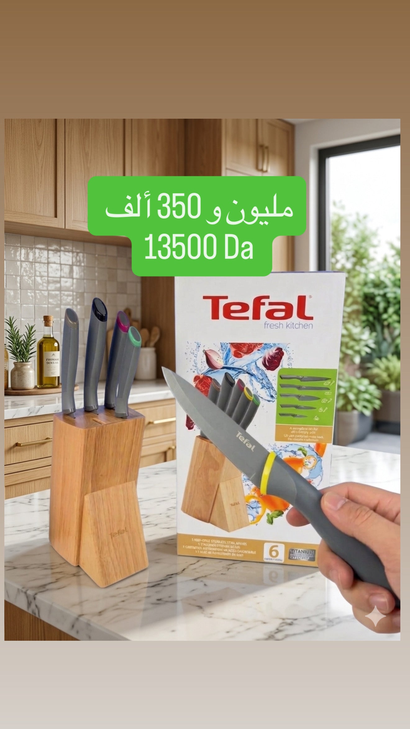Tefal Fresh Kitchen K122S504 – Set de 5 Couteaux