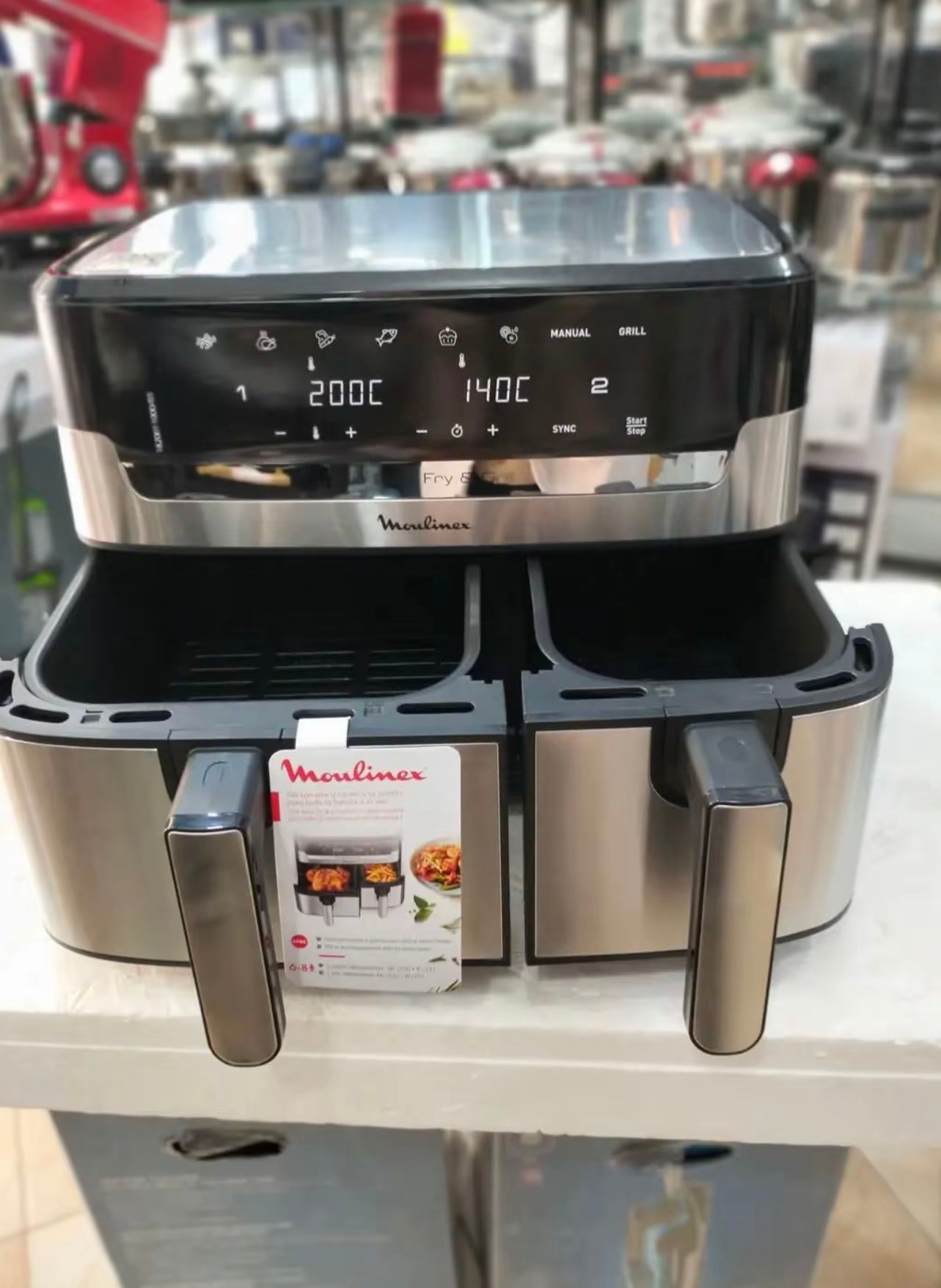 Air freyer Moulinex Full Inox Dual Easy Fry & Grill 8,3L double bag Original.
