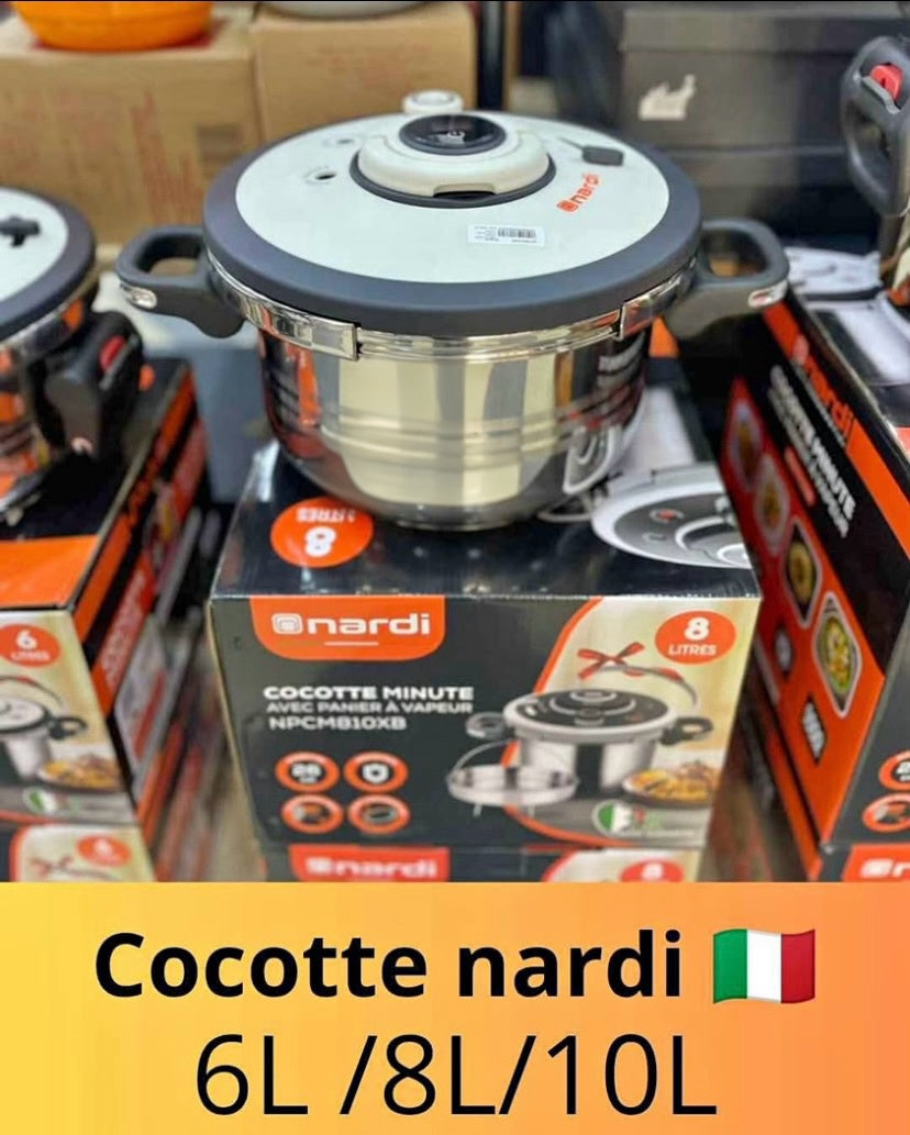 Cocotte Munitte Nardi 6L-8L-10L 18/10 inox original italienne