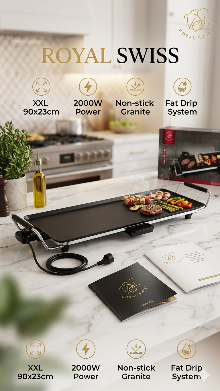 Plancha Electrique Royal Swiss 90cm/23cm
